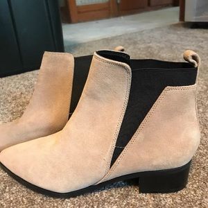 Marc Fisher suede and black booties